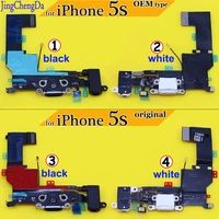jcd for apple for iphone 5s usb charger dock charging port connector headphone jack mic flex cable whiteblack