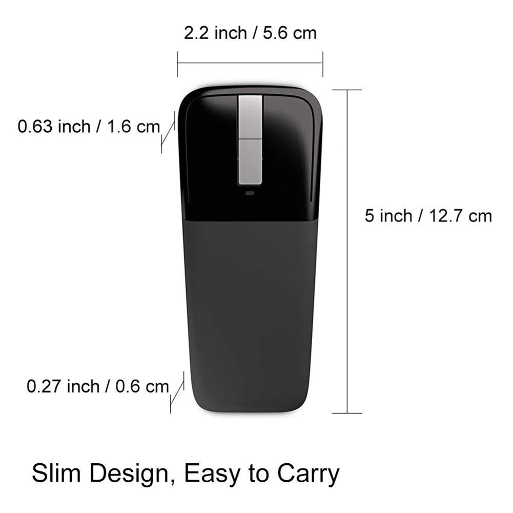 

2.4G Wireless Foldable Mouse with USB Receiver for Laptop PC DJA99