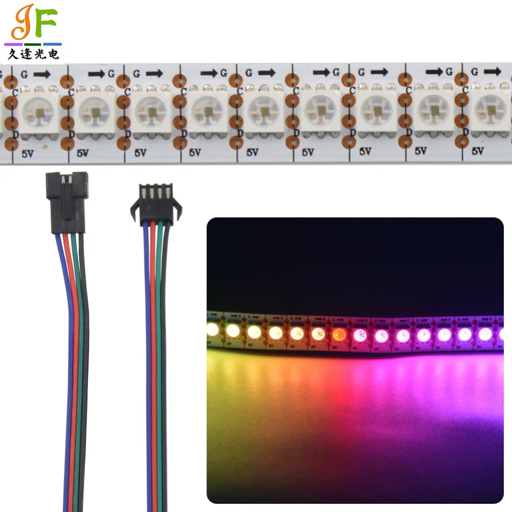 5 м SK9822 24 30 36 60 72 144 светодиодов/м 5050 RGB полноцветная адресная светодиодная