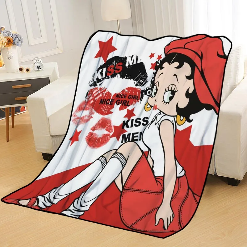 Blanket 17 Новое поступление Betty Boop одеяло s печать мягкий сон одеяло на дом/диван/офис портативный дорожный Чехол одеяло - Цвет: Blanket 17