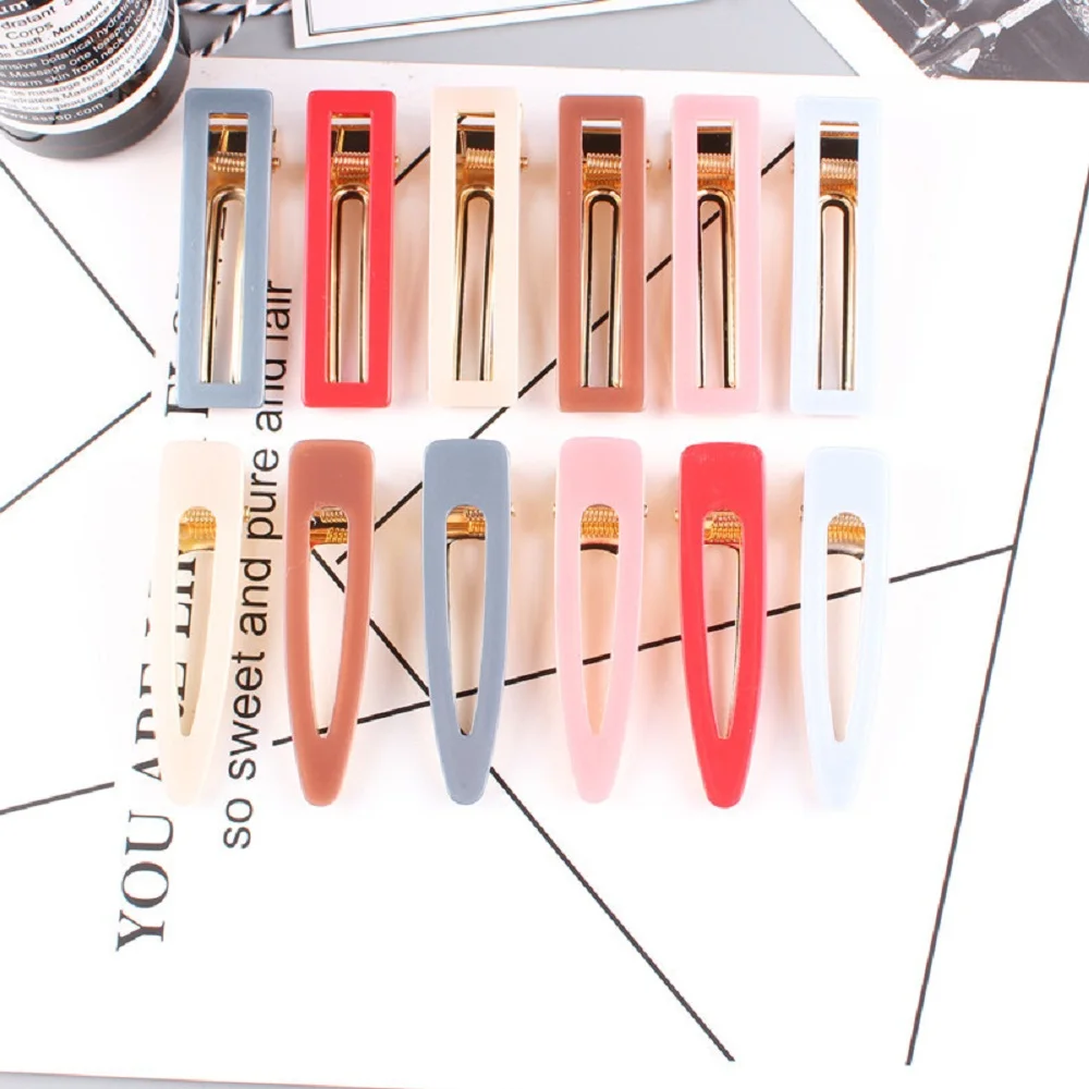 Новая мода 1 шт. заколка для волос с уксусной кислотой геометрические капли воды