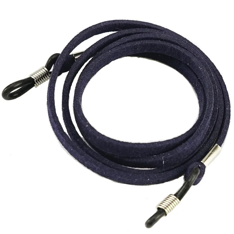 Dark blue A 70cm Разноцветные очки с кожаной оправой шнур шнурок стеклянный ремешок для чтения очки с цепочкой 70 см Противоскользящий шнур на шею солнцезащитные очки es аксессуары тросы - Цвет: Dark blue A 70cm