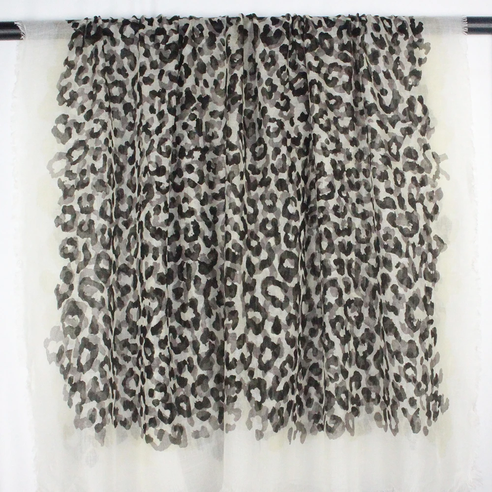 Шарф с леопардовым принтом женский модный дизайнерский брендовый шарф зимние