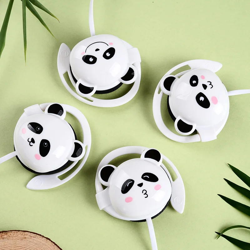 Симпатичной панды и стерео крючок беспроводной связи bluetooth наушники с микрофоном