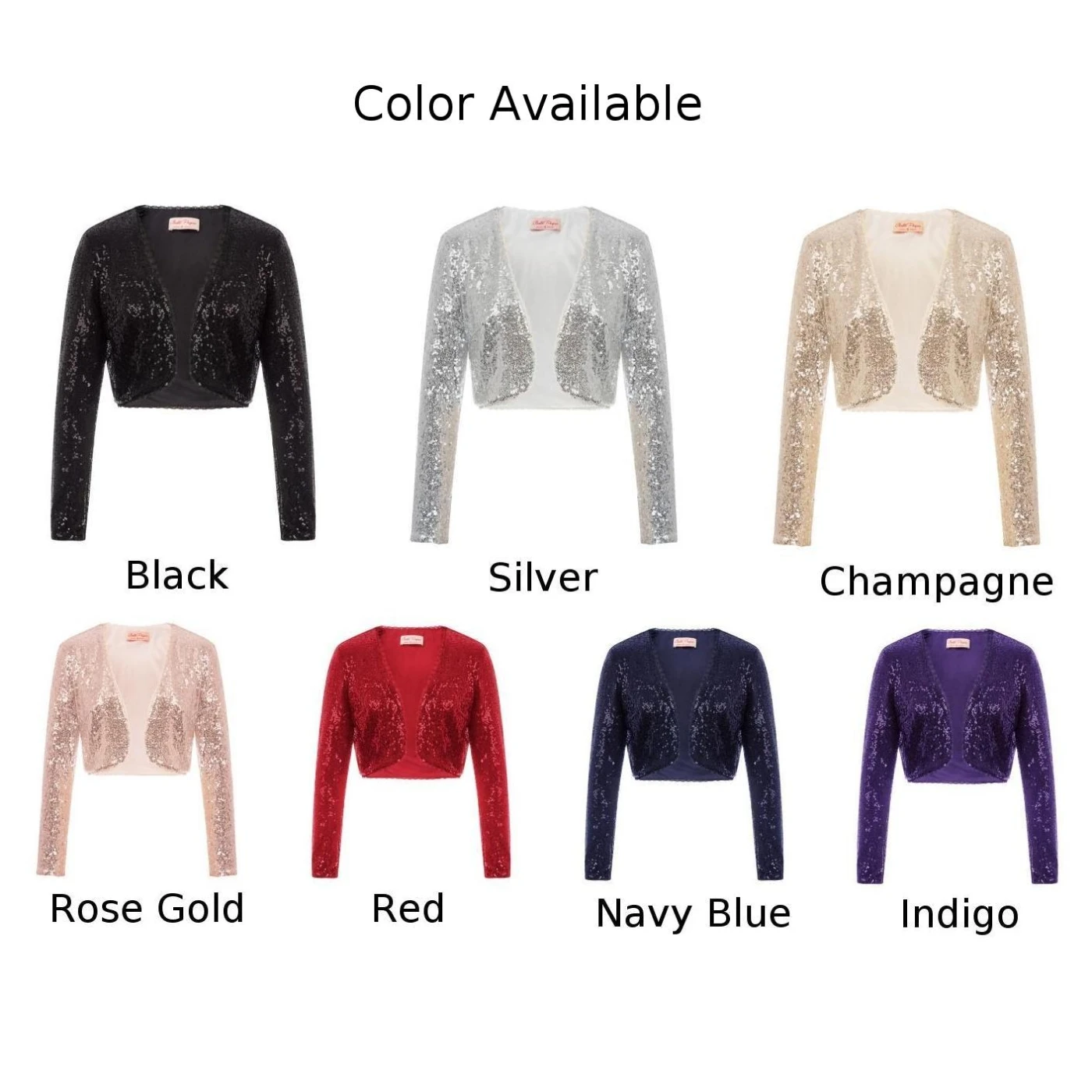 BP Женское пальто Блестящий блестящий длинный рукав Топ укороченная длина