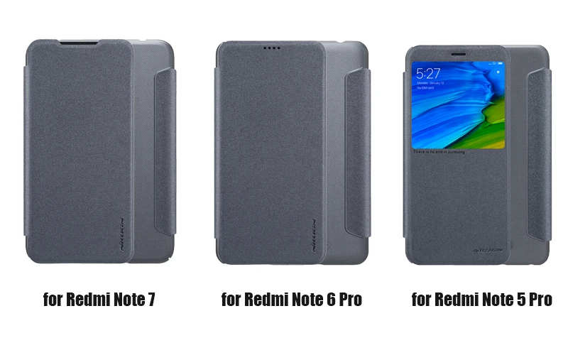 Для Xiaomi Redmi Note 8 7 6 5 Pro Чехол NILLKIN Sparkle роскошный Флип кожаный чехол для телефона
