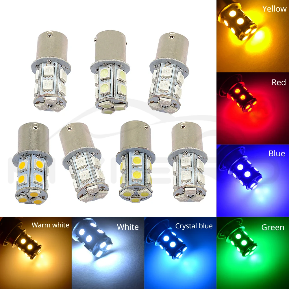 10X1156 BA15S 1157 BAY15D P21 5 Вт BA15D 13Led 5050 Автомобильные светодиодные указатели поворота, тормозные задние лампы, автомобильные задние лампы заднего хода DC 12 В