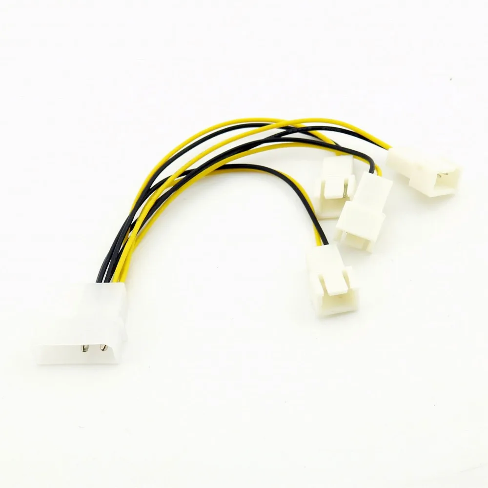 5 шт. 4 контактный разъем питания Molex (2 штекер) на x 3 (штекер) Y Сплиттер