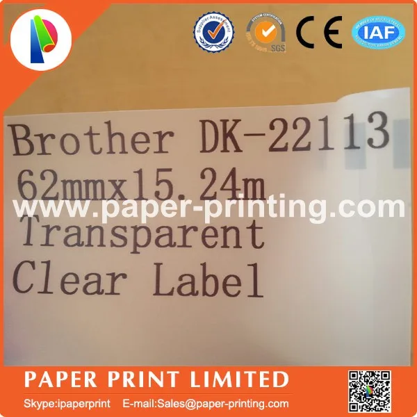 2x рулона совместимые с Brother ярлыки прозрачная наклейка dk 22113 Φ dk22113|brother label|dk label