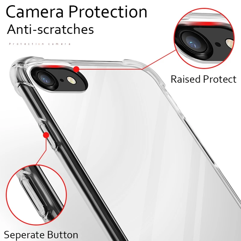 Защитный чехол для Samsung Galaxy S8 S9 Plus Note9 8 iphone X XS MAX 10 XR 7 6 6s Ударопрочный Мягкий |