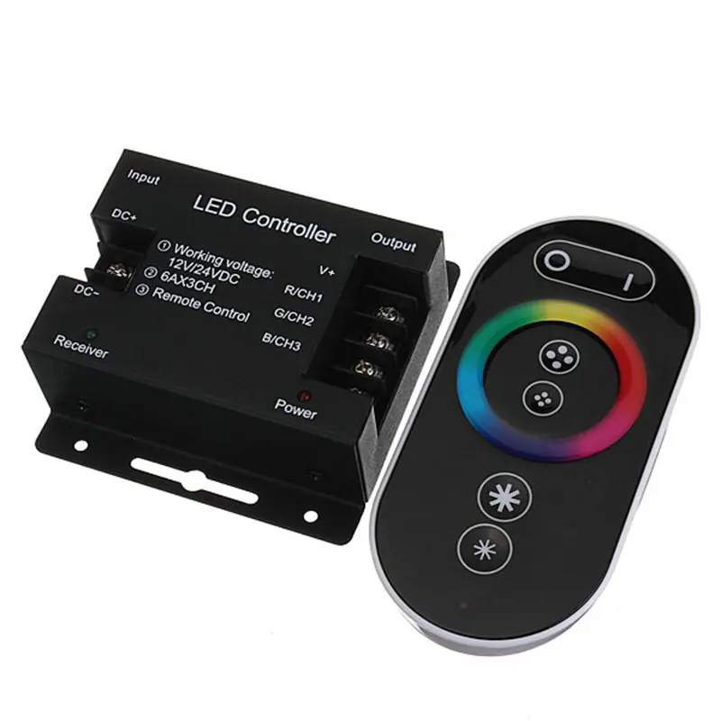 Led strip lights 12V Touch Dimmable Remote Wireless RF Controller For RGB Strip Touching remote 20m effective controler | Лампы и