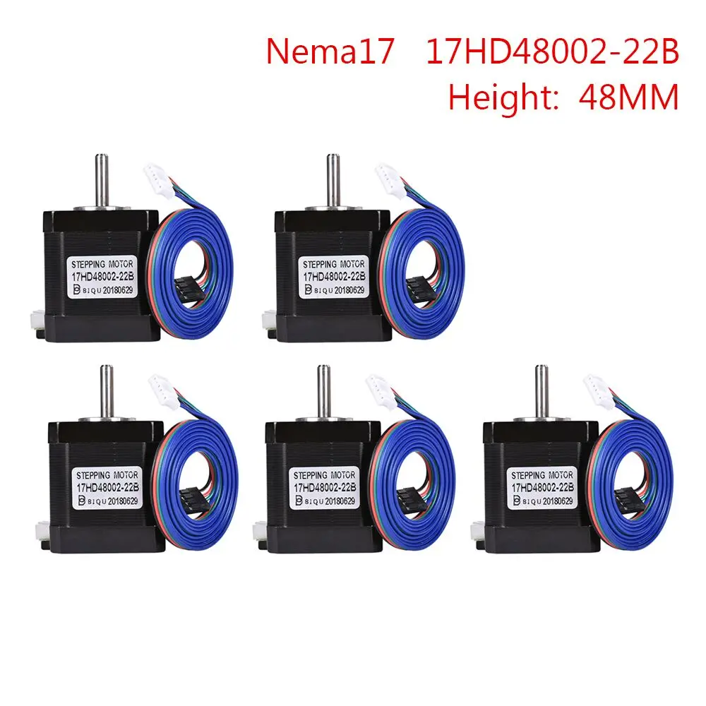 4/5 шт. 4 проводной шаговый двигатель Nema17 Nema 17 42 Мотор 48 мм 1 7a (17HD48002) 42bygh для