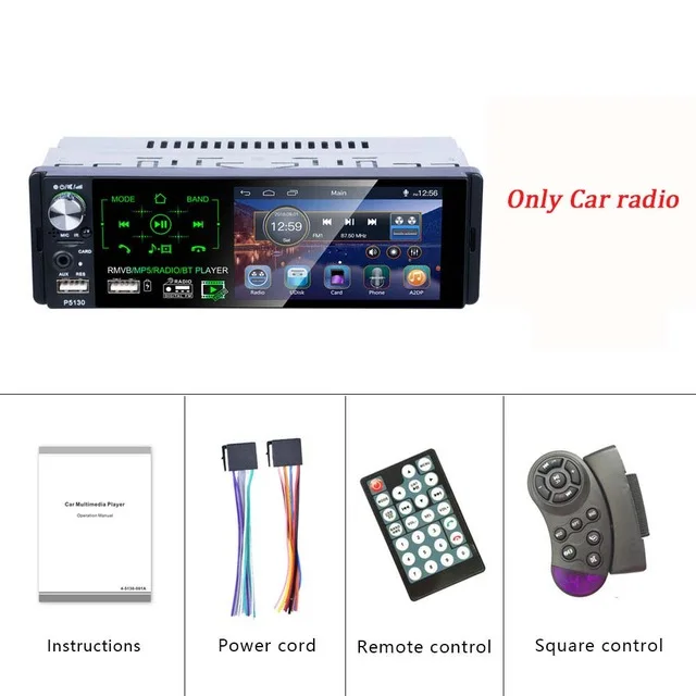 Only car radio Hikity автомобильный Радио Мультимедиа Видео плеер 1 din 4," Авторадио сенсорный экран MP5 плеер Bluetooth RDS микрофон FM SD Поддержка микрофон - Цвет: Only car radio