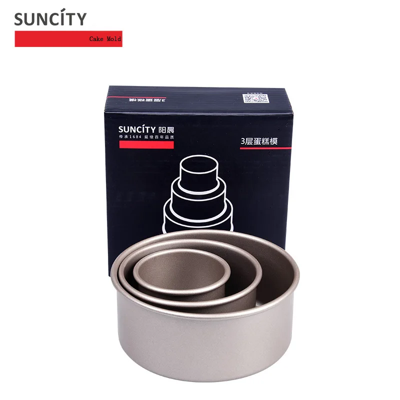 Mini 3pcs Metal Layers 3D Cake Mould Wedding Birthday Anniversary Party DIY Soap Mold Tin Pans Bakeware Tray Baking Tools | Дом и сад