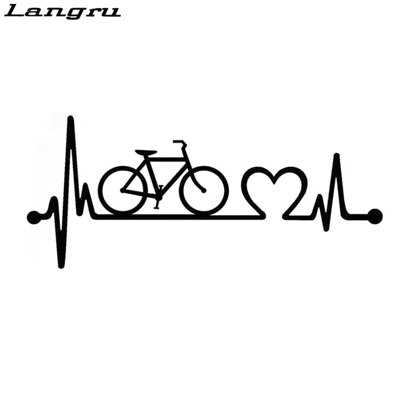 Langru новый дизайн велосипедные модные виниловые Стикеры с изображением пульса и