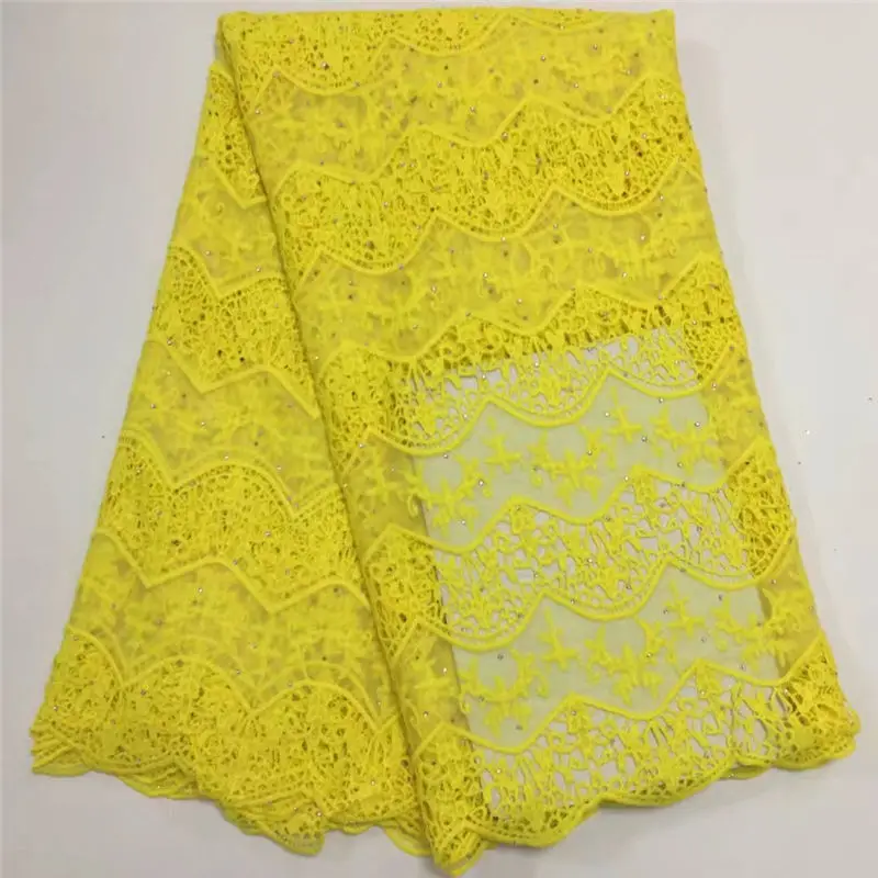 2018 High Quality African French Milk Silk Fabrics With Rhinestone Guipure Nigerian Lace Fabric Cheap Pearls Fabri | Дом и сад