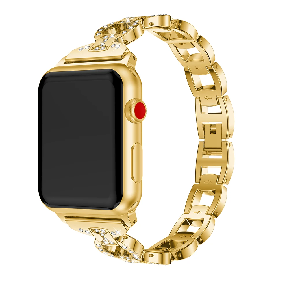 Fashion Watch band for Apple Watch Bands 38mm/42mm/40mm/44mm diamond Steel Strap for iwatch series 4 3 2 1 Bracelet wristband