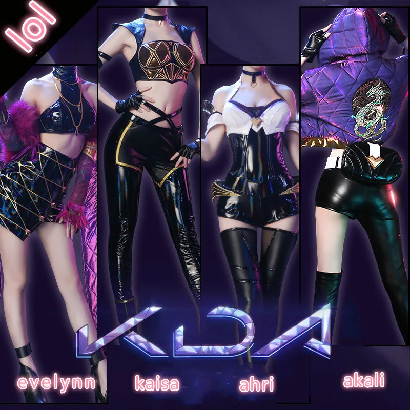 

Game LOL KDA LOL Cosplay lol Ahri Akali Evelynn Kaisa KDA cosplay costume new year sexy costumes gift for girl Christmas costume