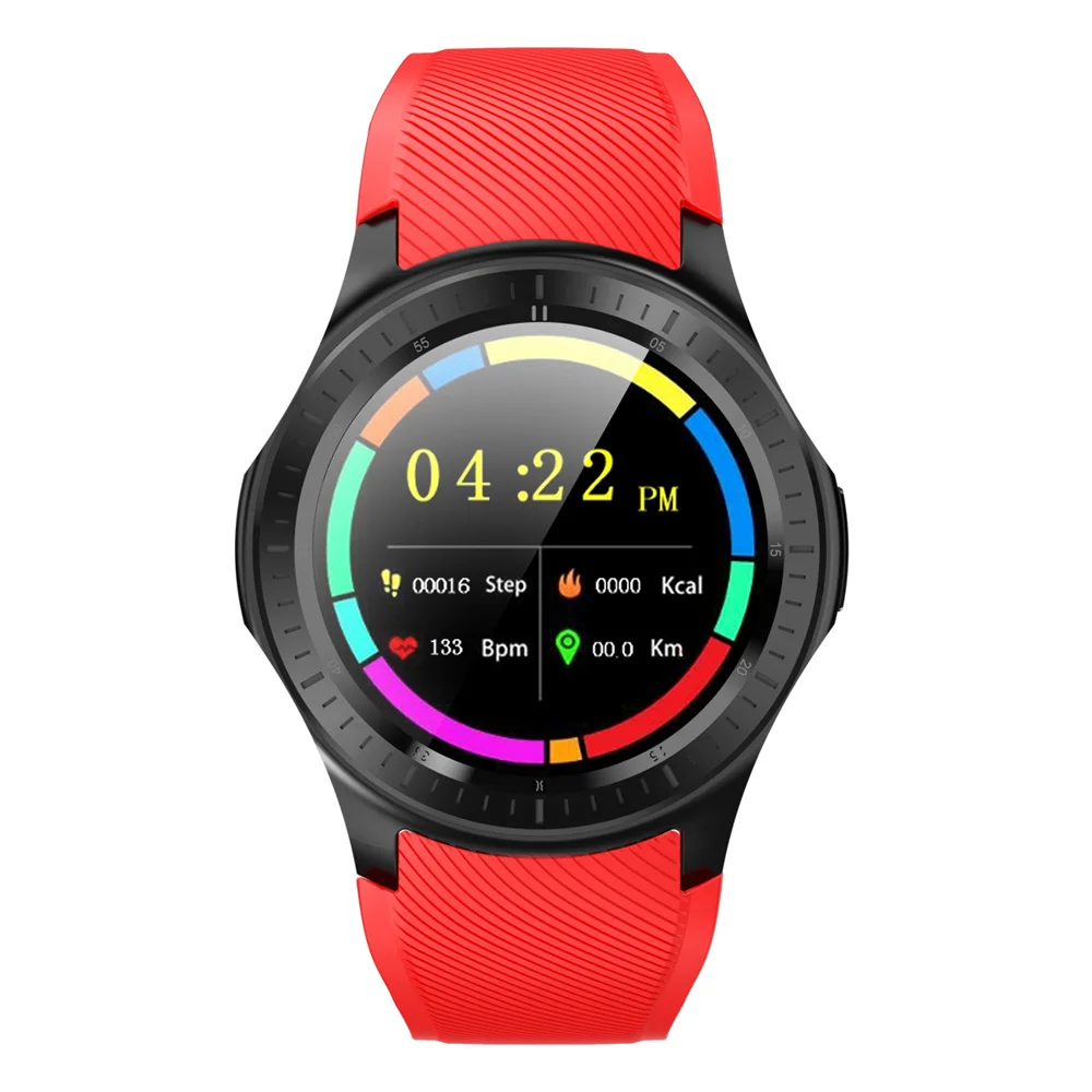 Красный Gps фитнес-трекер Смарт-часы DM368 Plus Android 7,14G 1G+ 16GB wifi Bluetooth сердечного ритма шагомер с функцией напоминания SmartWatch - Цвет: Красный