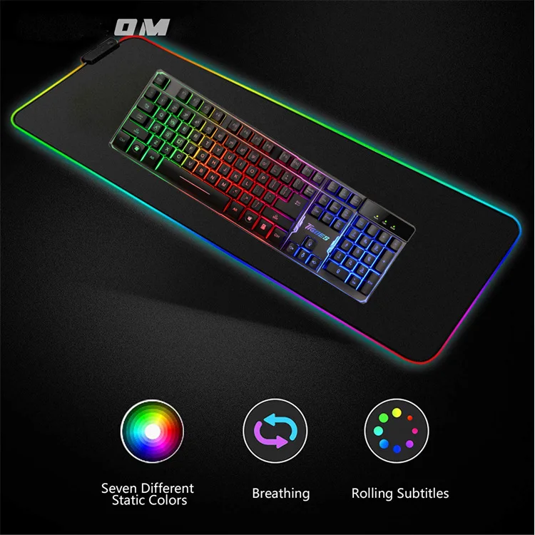 Большой светодиодный светильник RGB коврик для мыши USB проводной светильник ing Gamer коврик для мыши Коврик для компьютера Overwatch Pubg Dota 2 borderland