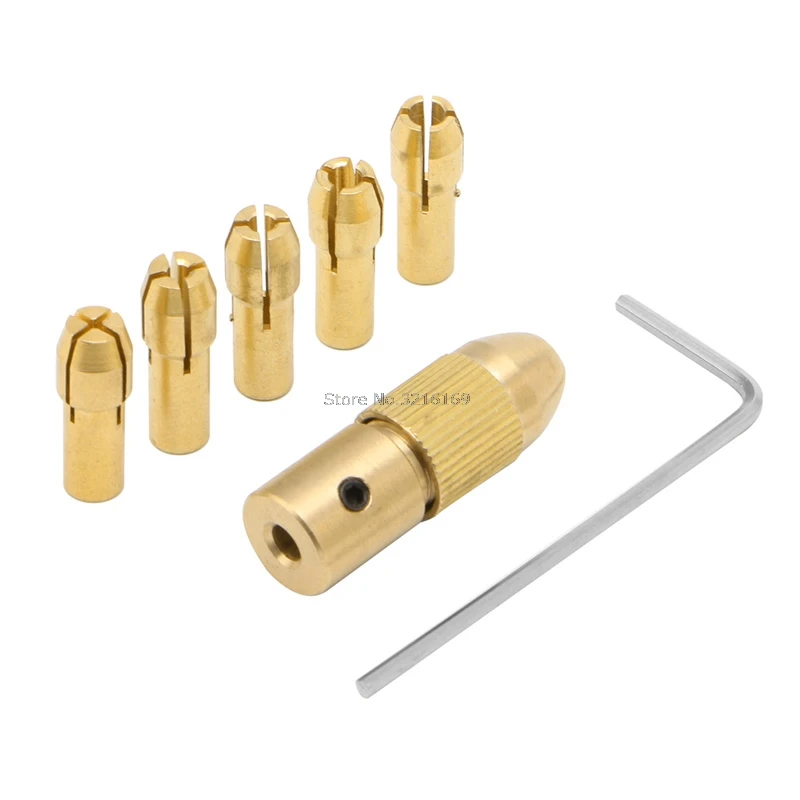 

For 7Pcs 0.5-3mm Small Electric Drill Bit Collet Clamp Micro Twist Drill Tool Promotion