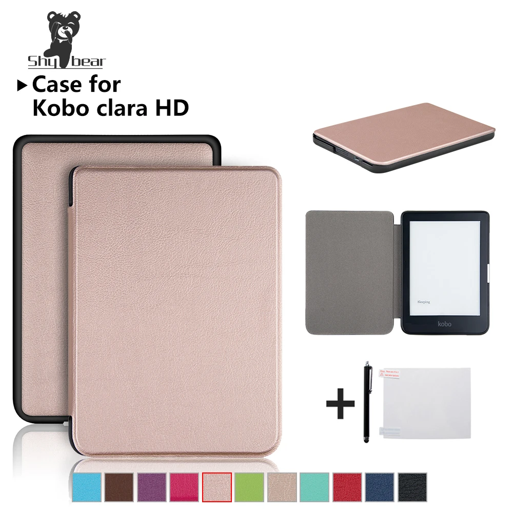 Чехол для нового Kobo Clara HD 6 дюймов Ультратонкая искусственная кожа считыватель
