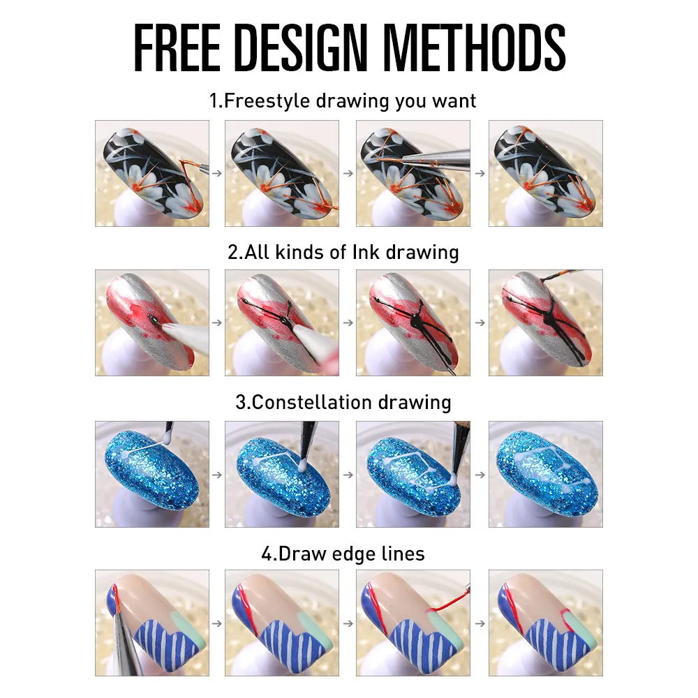 Lacheer паук замочить от УФ Цвет гель веб живопись креативный 6 цветов Набор для