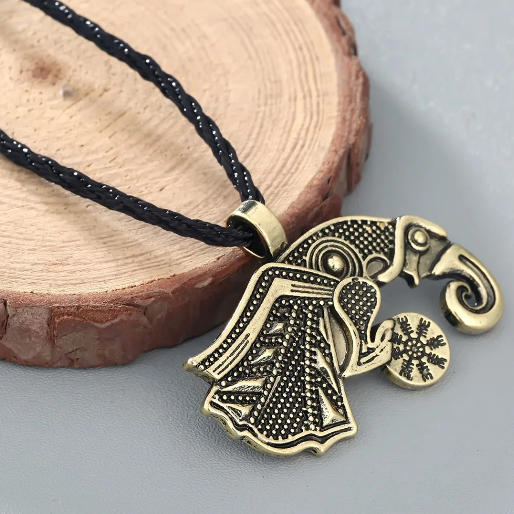 Ожерелье с подвеской Chandler Valknut в стиле викингов ретро Ворон Одина символ воинов