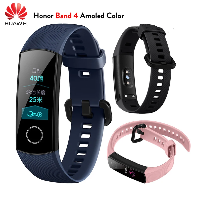 Новый оригинальный huawei Honor Band 4 Смарт Браслет Amoled цвет 0 95 &quotсенсорный экран