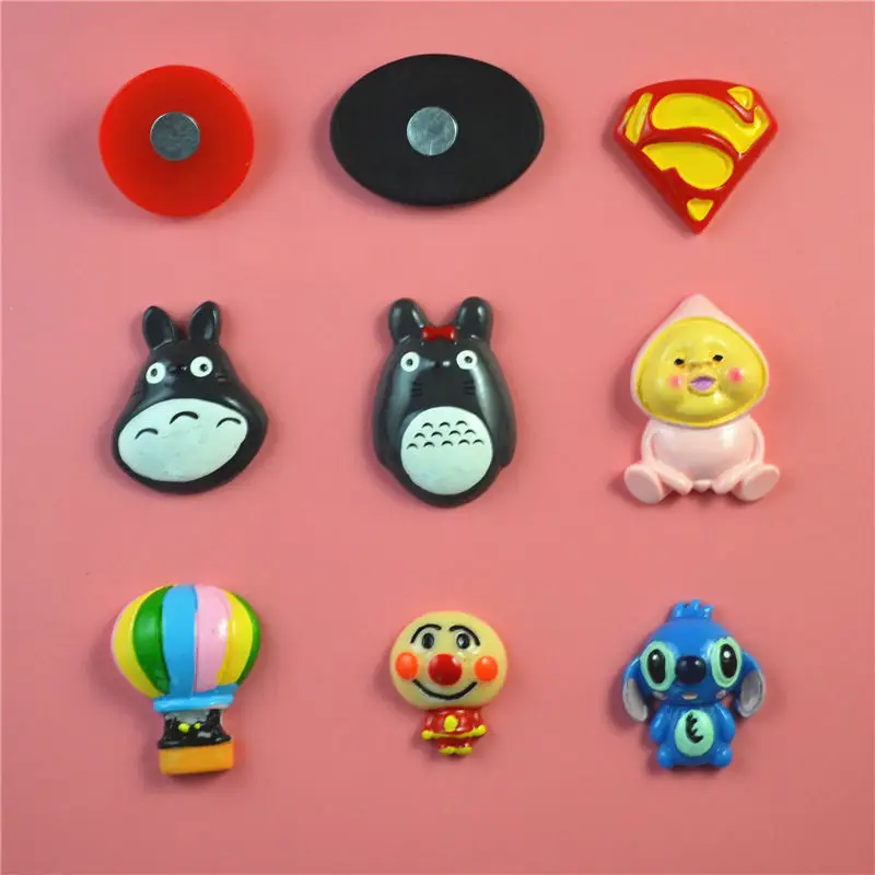 HOT 1PS Cartoon Resin Fridge Magnet Souvenir Totoro Captain Batman Hot Air Balloon Design Colorful Magnetic Refrigerator A476 | Дом и сад