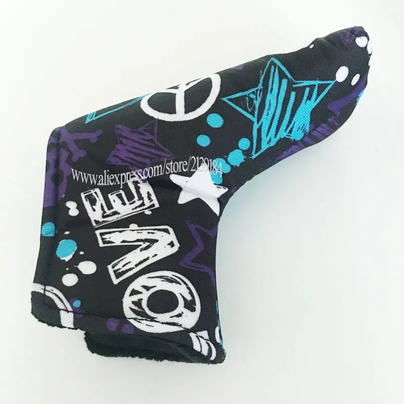 Сливовый Чехол для гольфа Cooyute skull PU T Golf Putte head Cover унисекс многоцветный кожух для головки клюшки для гольфа - Цвет: Сливовый