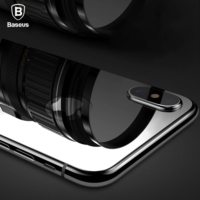 Baseus 0,3 мм защитная пленка на заднюю панель для iPhone X 9 H, закаленное стекло для iPhone X, ультратонкая защитная пленка на заднюю панель