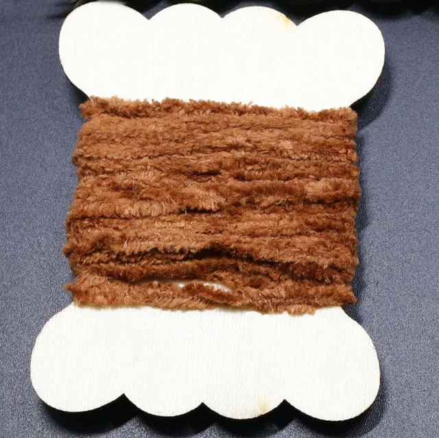 light brown PERSUADER 3 карты/Упаковка из вискозной синельной пряжи, материал для ловли нахлыстом, 10 цветов на выбор, шерсть, волынка, nymph body, ширина 4 мм, нити - Цвет: light brown