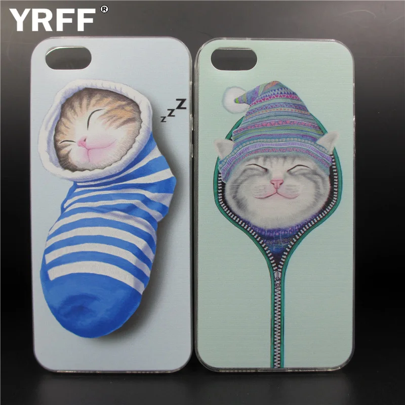 Милый чехол для телефона YRFF с изображением мультяшных носков и котов iPhone 5|cover for