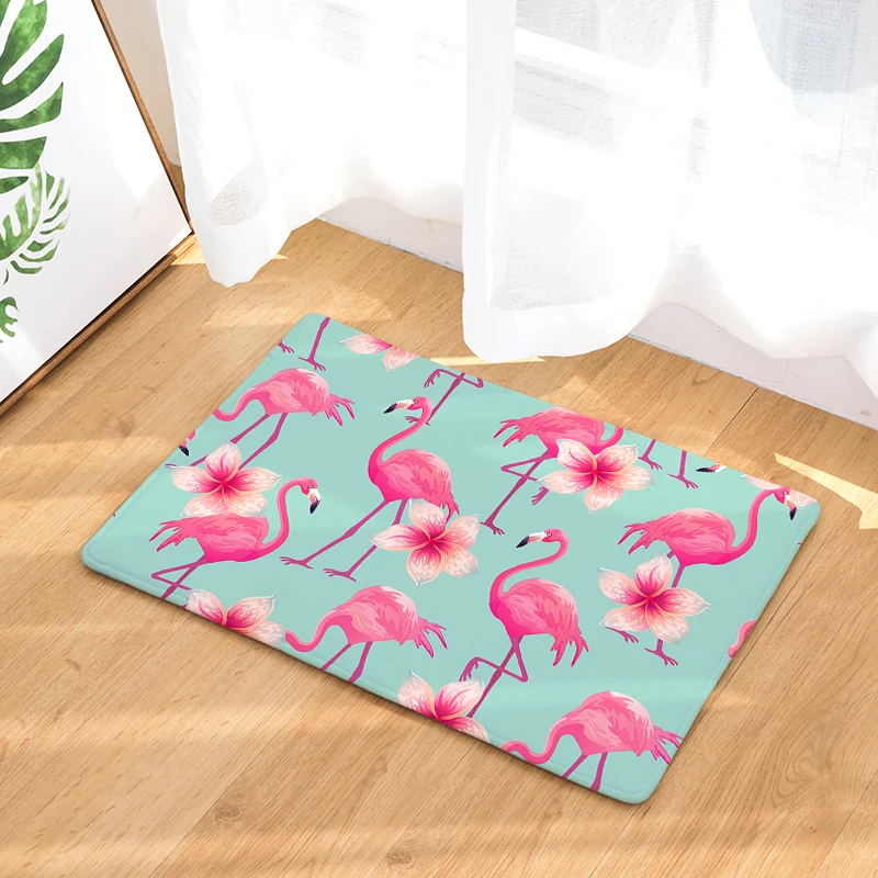 Скандинавский INS Стиль Печатный дверной коврик Фламинго мультяшный ковер