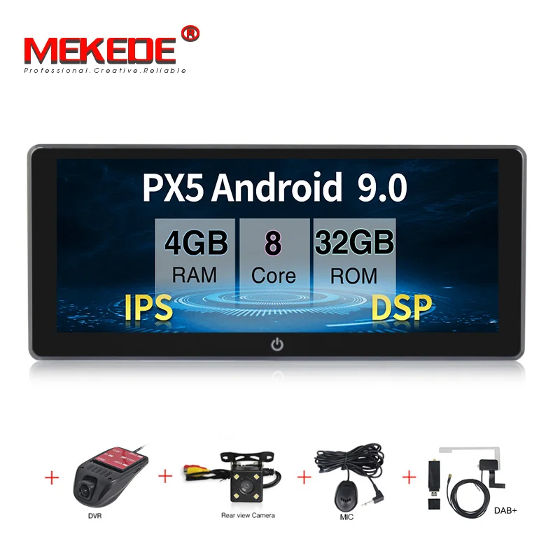 32G CAMERA DVR DAB MEKEDE 2 DIN 10,25 дюймов ips Android 9,0 Универсальный 2din автомобильный DVD OctaCore 4G 32G DSP двойной DIN Автомобильный gps Радио авторадио TPMS - Цвет: 32G CAMERA DVR DAB