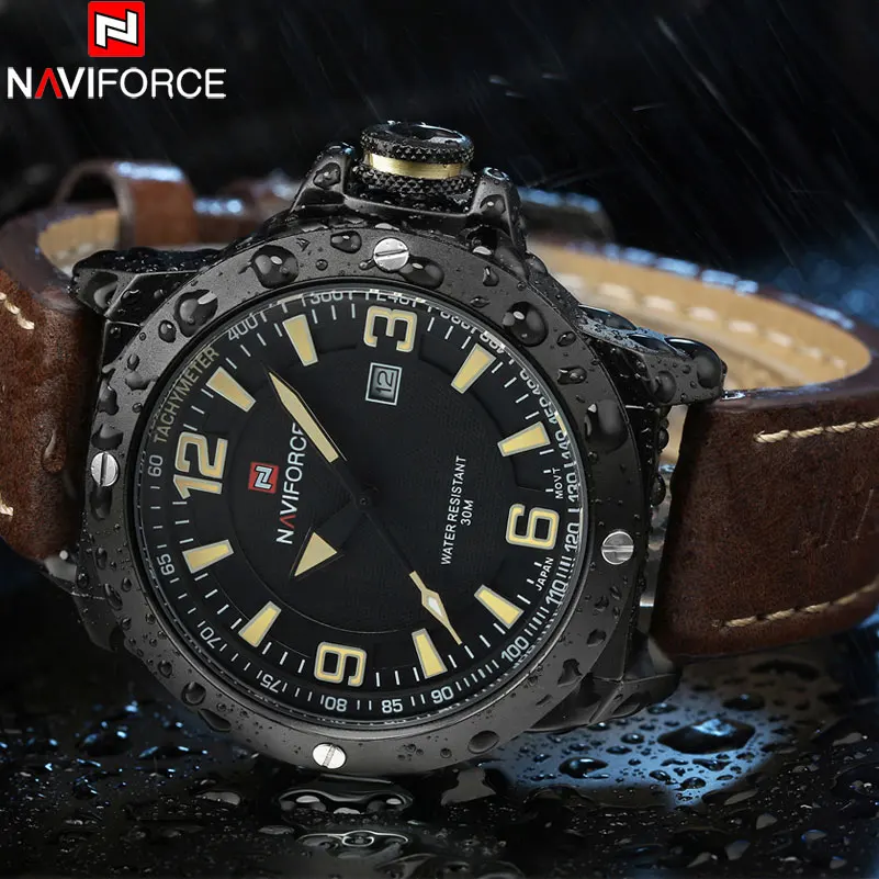 NAVIFORCE Китай Топ бренд спортивные часы для мужчин 30 м водонепроницаемые из