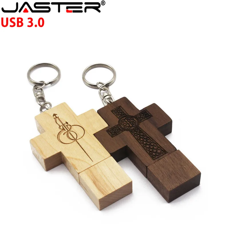JASTER USB 3 0 логотип клиента деревянный Флешка крест карта памяти 8 ГБ 16 32 кресты флэш