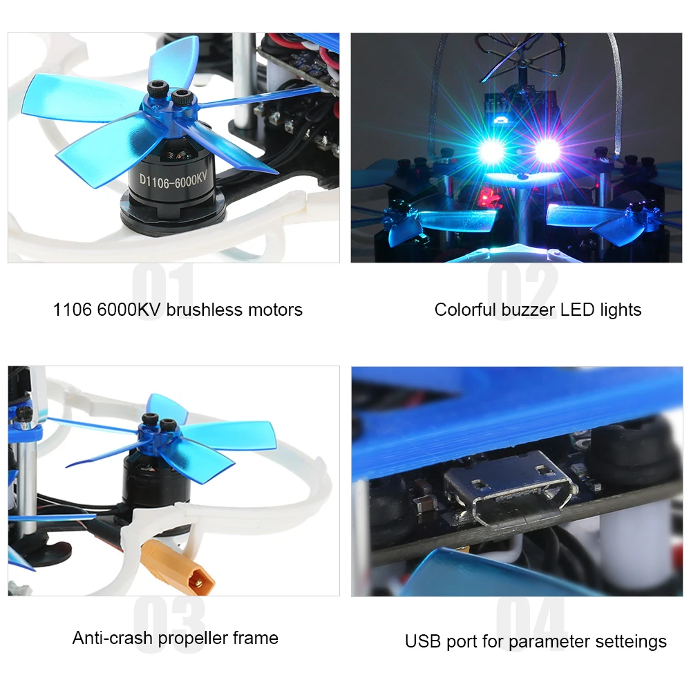 GoolRC G85 85 мм 5 8G 40CH 600TVL микро FPV гоночный Дрон 1106 бесщеточный двигатель RC