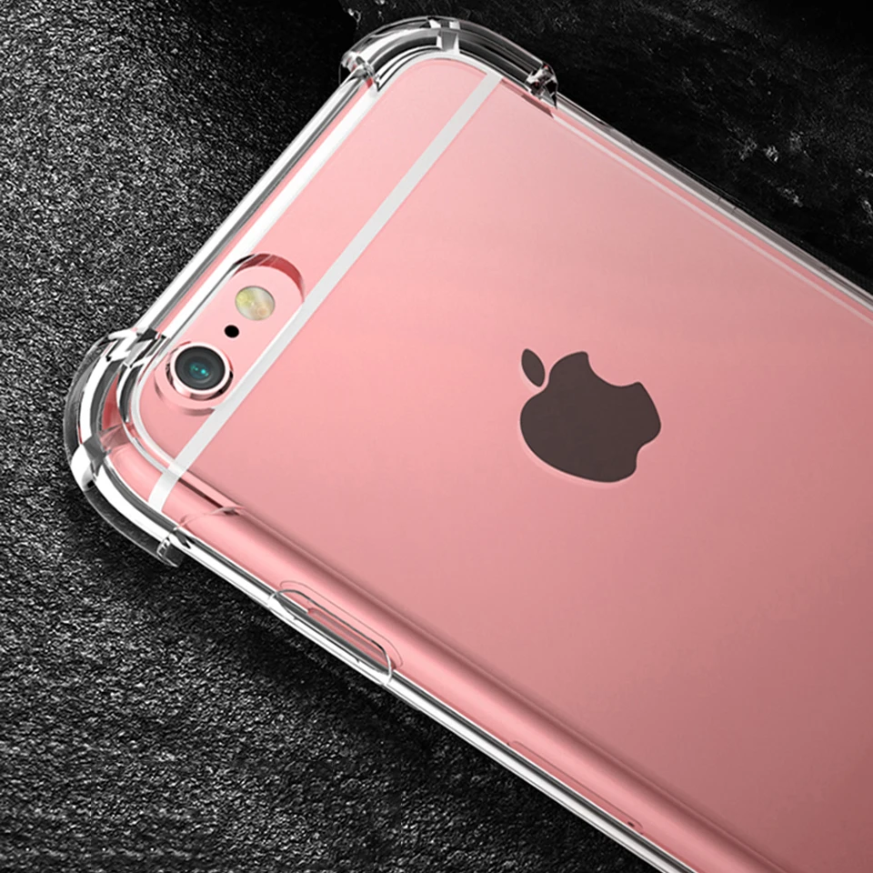 Ультратонкий прозрачный силиконовый чехол из ТПУ для iPhone XS MAX XR 6 7 6S Plus защитный