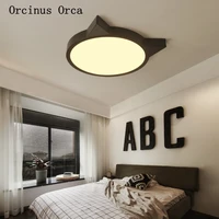 nordic modern simple cat ceiling lamp boys girls bedrooms childrens room lamp creative individuality led animal ceiling lamp
