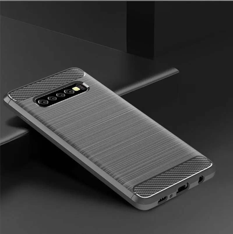 10 шт./лот силиконовая Мягкая задняя крышка из углеродного волокна для Samsung S10 plus 5G e
