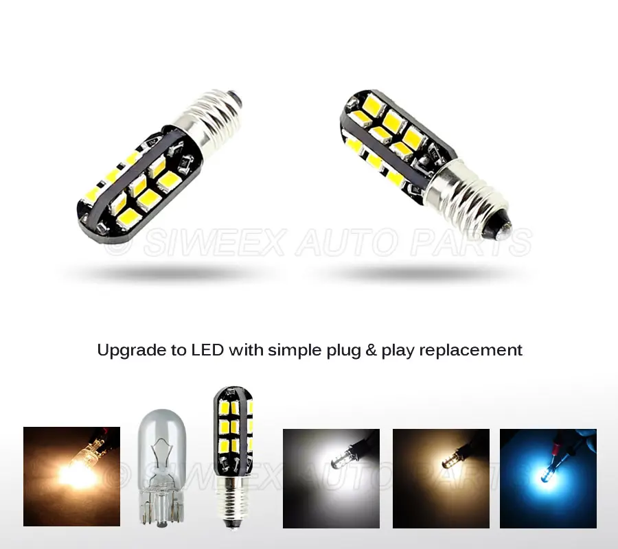 4 шт./лот E10 EY10 24 SMD 2835 Светодиодная лампа купольная постоянного тока 12 В белый