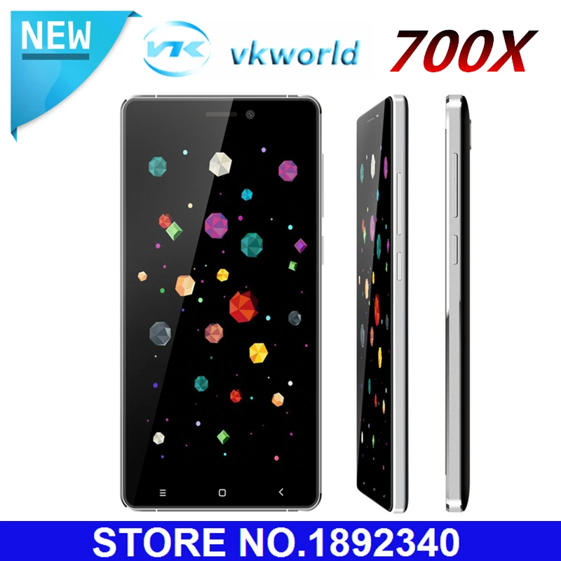 Original Vkworld Vk700X Cell Phone 5.0"inch HD Android5.1 MTK6580A Quad Core 1.5GHz 1GB+8GB 720p Dual Sim 3G Smartphone 2200mAh