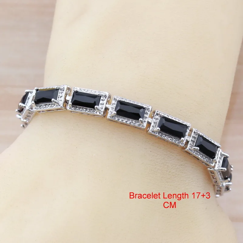 Новые Ювелирные наборы в западном стиле панк черный циркон серебряный цвет