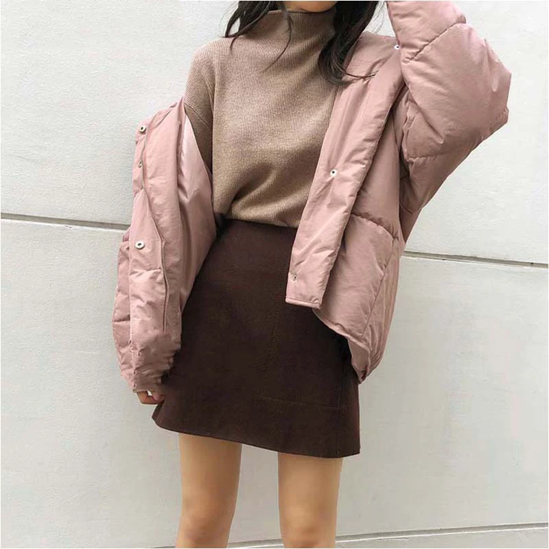 Свитер женский с высоким воротом Осень-зима свитер в стиле кэжуал пуловеры -