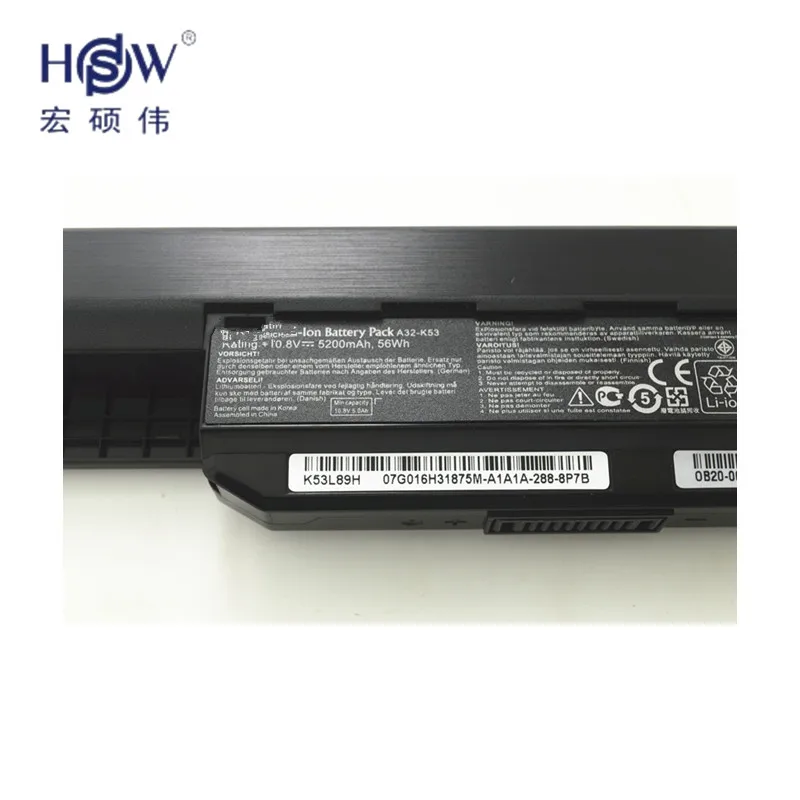 HSW ноутбука Батарея для Asus X54H X53U X53S X53SV X84 X54 X43 A43 A53 K43 K53U K53T K53SV K53S K53E k53J A53S A42 K53 A32