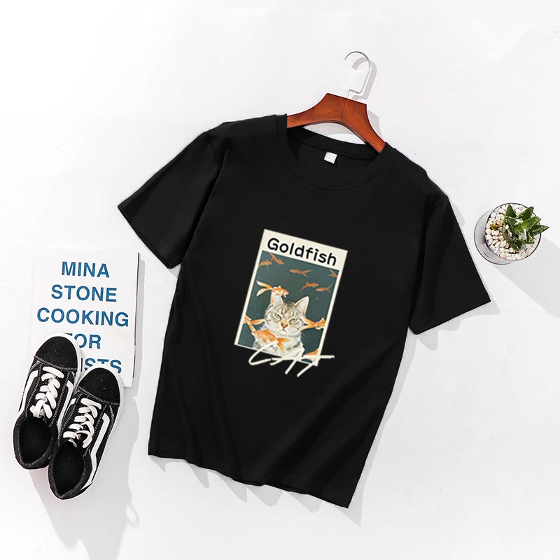

2019 Summer T-shirt Women Tops Fashion Casual Street Print Short Sleeve Round Neck Plus Size Loose Bottoming Women T-shirt ZW097