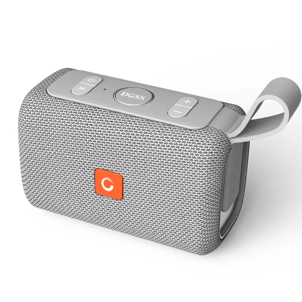 DOSS E-go Открытый Водонепроницаемый IPX6 динамик мини Bluetooth портативный беспроводной динамик s Встроенный микрофон Поддержка TF AUX USB для iPhone - Цвет: Серый
