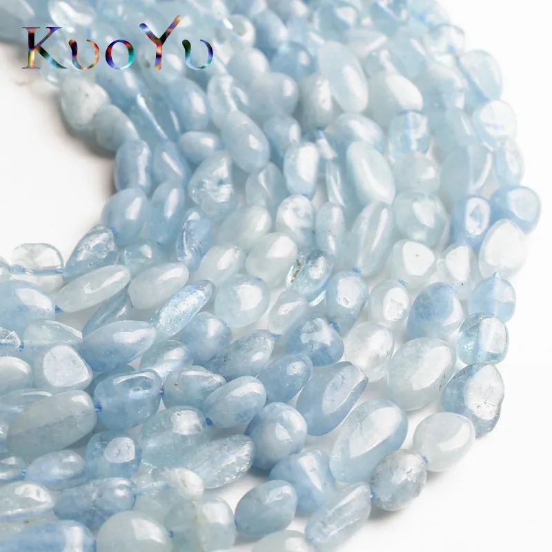 5-7 мм естественный неправильной формы натуральный Аквамариновый камень Бусины